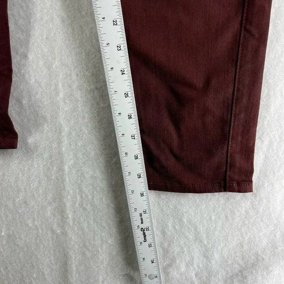 Rich & Skinny Jeans Women's Sz 28 Red Skinny Mid-Rise Regular Fit Stretch USA - Picture 5 of 13